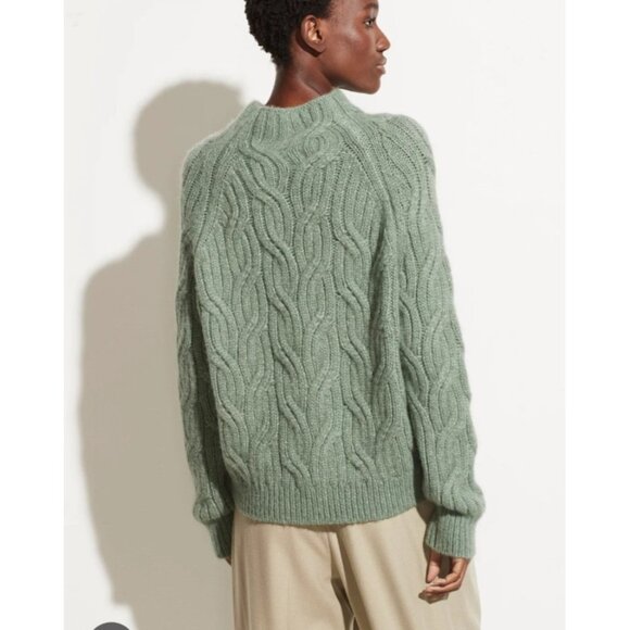 Vince - Twisted Chain Turtleneck Sweater in Jadeite Size S - Picture 4 of 11